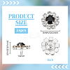 24Pcs 1-Hole Zinc Alloy Buttons FIND-PH0026-98B-2