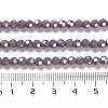 Electroplate Opaque Glass Beads Strands EGLA-A035-P4mm-A11-4