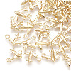 Brass Airliner Charms KK-S348-010-2