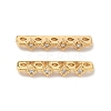 Brass Micro Pave Clear Cubic Zirconia Spacer Bars KK-Z139-11G-03-1