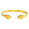 Double Snake 304 Stainless Steel Open Cuff Bangles for Women WG175D4-02-2