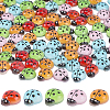 100Pcs 5 Colors Luminous Resin Decoden Cabochons RESI-CP0001-08-1