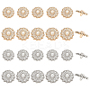 24Pcs 4 Style Zinc Alloy Rhinestone Shank Buttons FIND-FG0002-91-1