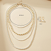 French Elegant Plastic Imitation Pearl Multilayer Necklace & Earrings Sweater Chain Set for Women EN7269-2
