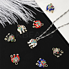 Alloy Rhinestone Pendants ENAM-PH0001-41G-RS-4