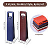 6Pcs 6 Styles Portable PU Leather Single Wine Bottle Tote Carrier Bags CON-CA0001-029-2