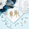 32Pcs 2 Colors Brass Clip-on Earring Findings KK-SP0001-25-4