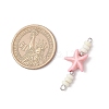 10Pcs 2 Styles Dyed Synthetic Turquoise Starfish Turtle Rondelle Beaded Connector Charms PALLOY-JF04058-3