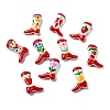 Boot Baking Paint Glass Enamel  Beads LAMP-C020-02-01-1