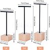 T Bar Iron & Wood Earring Displays Sets EDIS-WH0016-03-2