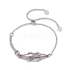 Tarnish Resistant Adjustable Braided 201 Stainless Steel Macrame Pouch Cable Chain Slider Bracelet Making BJEW-JB10284-02-1