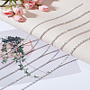 5Pcs 5 Styles Alloy Rhinestone Cup Chains Chains MRMJ-LP0004-12-1