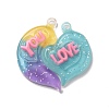 Gradient Color Translucent Resin Pendants RESI-G048-01B-1
