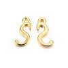Golden Plated Alloy Letter Pendants PALLOY-J718-01G-S-1