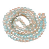 Baking Paint Imitation Jade Glass Round Bead Strands DGLA-N003-6mm-05-2