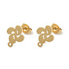 Ion Plating(IP) 304 Stainless Steel Stud Earring Findings STAS-I206-16G-1