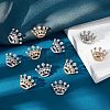 16pcs 2 Colors Crystal Rhinestone Crown Brooches JEWB-CA0001-10-4