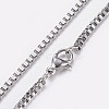 Non-Tarnish 201 Stainless Steel Box Chain Necklaces LS-NJEW-I205-20P-2MM-2