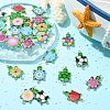 60Pcs 15 Styles Alloy Enamel Connector Charms ENAM-CJ0004-40-5