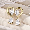 Alloy Rhinestones Stud Earrings EJEW-M075-04G-01-1
