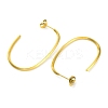 Ion Plating(IP) 304 Stainless Steel Oval Stud Earrings EJEW-K295-02G-2