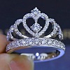 Fashionable Alloy Rhinestone Finger Rings FS-WG5016E-02-1