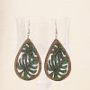 Wood Dangle Earrings for Women WG26A13-03-1