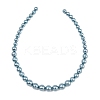 Electroplated Shell Pearl Graduated Beads Strands BSHE-C011-04-04-5