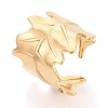 Ion Plating(IP) 304 Stainless Steel Cuff Rings for Women RJEW-N052-02G-1