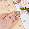 10Pcs 2 Colors Brass Spring Gate Rings KK-BBC0014-13-3