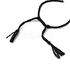 Braided Cotton Cord Bracelet Making MAK-L043-02G-09-3