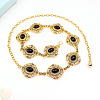 Bohemian Style Alloy Resin Flower Link Waist Belly Chains for Women FS-WGFCF74-02-2