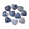 Natural Blue Aventurine Heart Love Stone G-O174-10-1