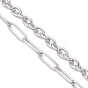 304 Stainless Steel Paperclip Chain Cable Chain Lariat Y Necklaces NJEW-JN05785-5