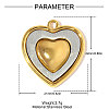 304 Stainless Steel Pendants STAS-OY008-34GP-2