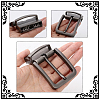 CHGCRAFT 2Pcs 2 Colors Alloy Roller Buckles Clasps FIND-CA0008-15-3