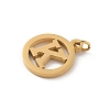 304 Stainless Steel Charms
with Jump Ring STAS-R001-02G-K-2
