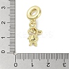 Rack Plating Brass Pave Cubic Zirconia European Dangle Charms KK-R163-08A-G-3