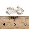 Brass Micro Pave Clear Cubic Zirconia Pendants X-KK-K351-45B-G-3