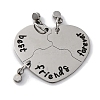 Best Friends Forever 201 Stainless Steel Rhinestone Connector Charms STAS-Q342-08A-P-2