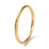 Ion Plating(IP) 304 Stainless Steel Simple Plain Band Finger Ring for Women Men RJEW-F152-04G-1
