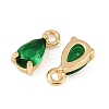 Brass Micro Pave Cubic Zirconia Pendants KK-K374-07G-01-2
