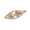 201 Stainless Steel Filigree Pendants STAS-K298-15G-2