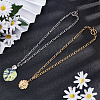 4Pcs 2 Colors 304 Stainless Steel Figaro Chains Necklace NJEW-UN0001-33-3