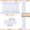 20M Polyester Stretch Frilly Edge Lace Ribbon OCOR-GF0003-37F-2