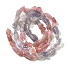 Natural Quartz & Tanzanite Stone Beads Strands G-L610-B23-02-3