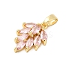 Brass Micro Pave Cubic Zirconia Pendants KK-G542-06G-01-2