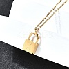 304 Stainless Steel Rolo Chain Pendant Necklaces NJEW-S444-01G-26-4