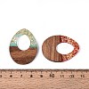 Opaque Resin and Walnut Wood Pendants RESI-T060-15M-3