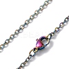 Ion Plating(IP) 304 Stainless Steel Cable Chain Necklace for Men Women NJEW-K245-024B-2